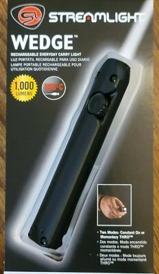 New Streamlight Rechargeable "Wedge" Pocket Light, 1,000 Lumens, Black #88810 - Image 1 of 4