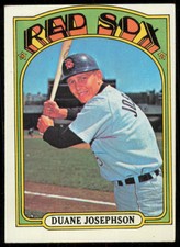 1972 TOPPS DUANE JOSEPHSON BOSTON RED SOX #543 VG/EX
