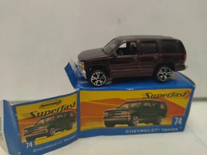CHEVROLET TAHOE SUPERFAST n74 1:64 MATCHBOX OPEN BOX/CAJA ABIERTA - Imagen 1 de 2