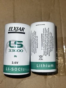 (2 Pack) LS33600 D Size 3.6V Lithium Thionyl Chloride Battery 17000 mAh (46) - Picture 1 of 3