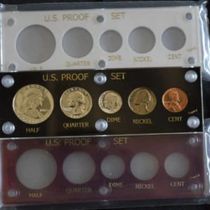 1963 US Mint Proof Set in Capital Holder In Black, white or Red! - Picture 1 of 16