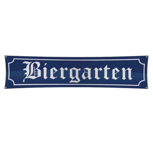 Straßenschild Deko Banner Oktoberfest Schild Biergarten 180 x 40cm Reklamebanner - Bild 1 von 1