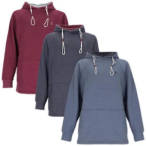 Leitfeuer Damen Sweatpullover Kapuzenpullover Pulli Melange-Optik Kängurutasche - Bild 1 von 1