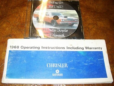 Chrysler 1968 manual del propietario y piezas de CD/USB Newport 300 New Yorker Lebaron personalizado Foto 1 de 4