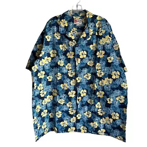 Hilo Hattie Men's Hawaiian Shirt Size 3XL Floral Made in USA 100% Cotton Aloha - Picture 1 of 9