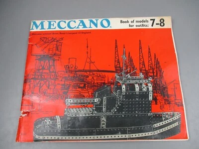 Libro de instrucciones Meccano de modelos 7-8 ilustrado vintage Foto 1 de 4