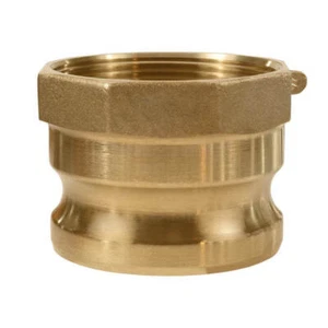 Brass Type A Cam and Groove Fitting, 1" Male Camlock x 1" Female NPT (CAM-10-... - Picture 1 of 1