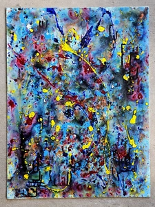 *** CLEARANCE PRICED TO SELL!!! *** ~ Mikol Merlin Original Abstract Painting - Picture 1 of 2