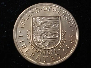 Island Of Jersey 1945 1/12 Shilling Coin Uncirculated - Picture 1 of 2