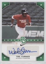 2015 Leaf Perfect Game National Showcase Auto Green /10 Tre Turner #PG-TT1 Auto