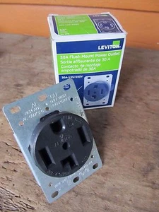 NEW LEVITON  #278 30A-125/250V 3-POLE 4-WIRE FLUSH MOUNT POWER OUTLET - Picture 1 of 1