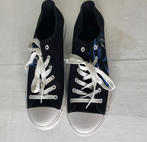 FOCO NFL Mens Sneakers Low Top Logo Carolina Panther Canvas Black Size 10 M Cover
