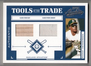 2004 Absolute Memorabilia Tools of Trade MAT  #TT121 R Henderson BAT JRSY /250