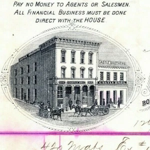 Scarsa carta intestata fattura 1885 San Francisco Castle Brothers tè caffè frutta - Foto 1 di 3