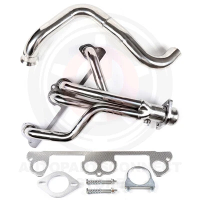 Fits Jeep Wrangler 2.5L L4 Stainless Manifold Header w/ Front Pipe 1997-1999 - Image 1 of 4