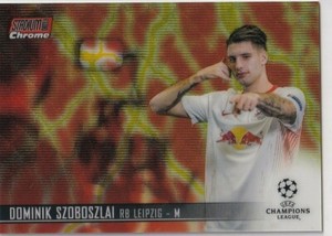 2021 Topps Stadium Club No. 77 Dominik Szoboszlai Yellow Orange Electric Wave