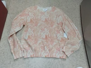Neu mit Etikett Time And Tru Damen Baumwollpullover pfirsichfarben geblümt L 12/14 - Bild 1 von 1