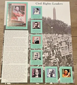 Postal Commemorative Society World Of Stamps Series Civil Rights Leaders, MLK - Picture 1 of 2