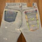 90s Rare Vintage Distressed & Repaired Blue Levi’s 501 Jeans