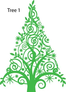 Christmas Trees Retail Shop Window Display Vinyl Sticker Wall Sticker V1, V10 - Picture 1 of 4