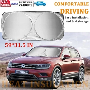 For Buick Foldable Car Windshield Sun Shade Shield Cover Visor Sun UV Heat Block - Picture 1 of 11