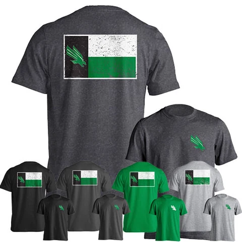 University of North Texas UNT Mean Green State Flag Short Sleeve T-Shirt Cover