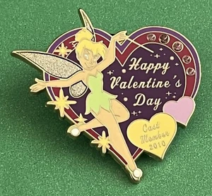 Disney Parks 2010 Valentine's Day Cast Exclusive Hearts Pin Tinker Bell LE 1250 - Picture 1 of 2