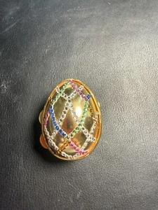Judith Leiber Egg Pillbox OVAL Crystal Space Ship Vintage - Picture 1 of 8