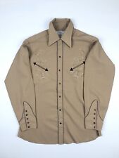 Vtg 70s H Bar C California Ranchwear Men's Western Cowboy Long Sleeve Shirt Sz M