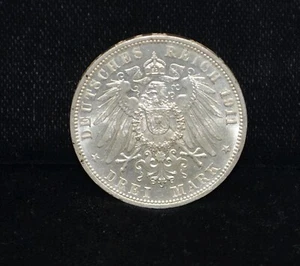 1911 German Wurttemberg 3 Mark .900 Silver KM 636 #EB13068 - Picture 1 of 2
