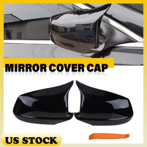 For BMW F10 F11 Pre-LCI 2011-2013 2012 Gloss Black Door Side Mirror Cover Cap - Picture 1 of 11