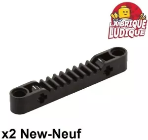 Lego technic 2x crémaillière direction Gear Rack 1x7 noir/black 87761 NEUF - Imagen 1 de 1