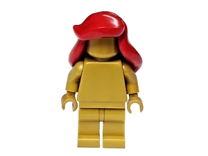Lego Minifigure Hair Ariel Red Female Long Full w/ Bangs Swept Part 24794 - Picture 1 of 2