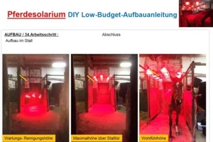 öhenverst. Pferdesolarium DIY Bauanleitung 12 (16) Lampen ab 280.-€ bis 400.-€ - Bild 1 von 7