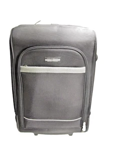 Ralph Lauren Polo Sport Rolling Travel Bag Suitcase Carry On Black Nylon - Afbeelding 1 van 3