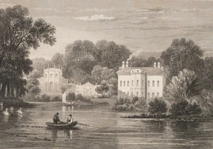 LACEY (*1786) nach TOMBLESON (*1795), Herrenhaus am Fluss, Sst. Romantik - Bild 1 von 5