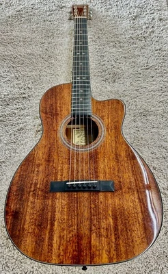 Recording King RP2-729-C 全实 Koa OO 剪切原声吉他 - Return — 第 1/4 张图片