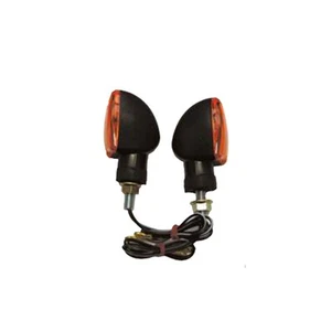 K&S Technologies New Motorcycle Black Mini Marker Lights Amber Lens, 25-8380 - Picture 1 of 12