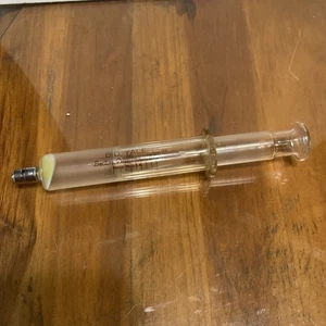 Vintage B-D Yale 20cc Vetro Siringa Punta di Bloccaggio Display Prop Esemplare Posizione Fissa - Foto 1 di 8