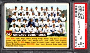 PSA 4.5 - 1956 Topps # 11 Chicago Cubs Team (With Date) White Back - Picture 1 of 3