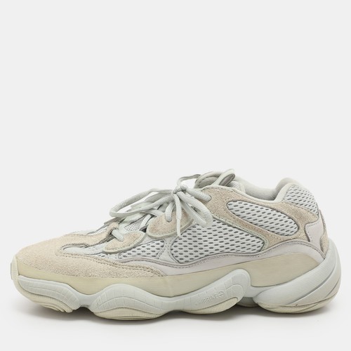 Sneakers basse Yeezy x Adidas grigie in pelle e rete Yeezy 500 "Salt" taglia 40