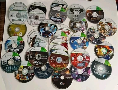 Xbox 360 Game Lot Of 28 Games, Disks Only, Tested, All Work Good Condition  - Image 1 of 3