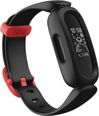 Fitbit Fitness Tracker Ace 3 para niños 8 días de duración de la batería - negro/rojo deportivo Foto 1 de 4