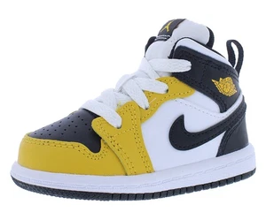 Nike Jordan 1 Mid Kleinkind/Kleinkind Schuhe Größe 4, Farbe: Gelb Ocker/Schwarz/Weiß - Bild 1 von 3