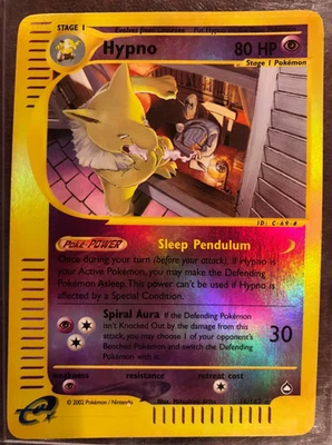 HYPNO - 16/147 Aquapolis e-Reader Reverse Holo Rare POKEMON - LP/MP - Image 1 of 2
