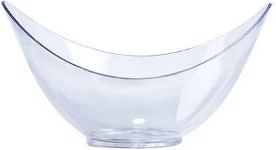 12件装迷你透明塑料椭圆形碗一次性派对碗 — 第 1/2 张图片