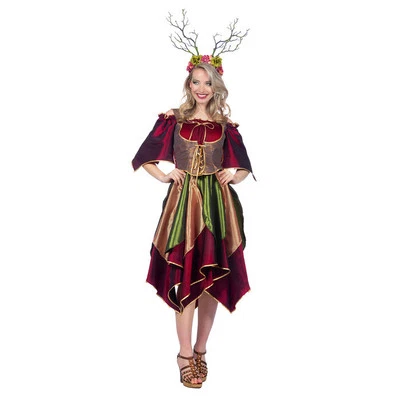WILBERS Damen Waldfee Kostüm – Kleid mit Korsage, Mehrfarbig, Verschiedene Größen 36-48