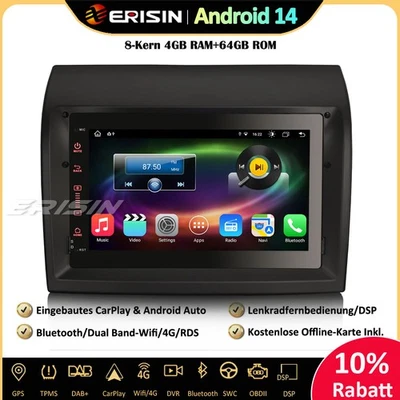 Android 14 Autoradio GPS Navi DAB+ Wifi Fiat Ducato Citroen Jumper Peugeot Boxer - Bild 1 von 4
