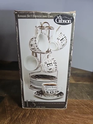 Gibson Espresso Expressions Espresso Coffee Set Brand New - Image 1 of 4