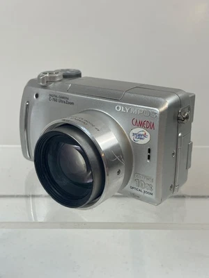 Olympus Digital Camera C-760 Ultra Zoom 3.2MP Silver Tested NO Battery / Card - Image 1 of 4